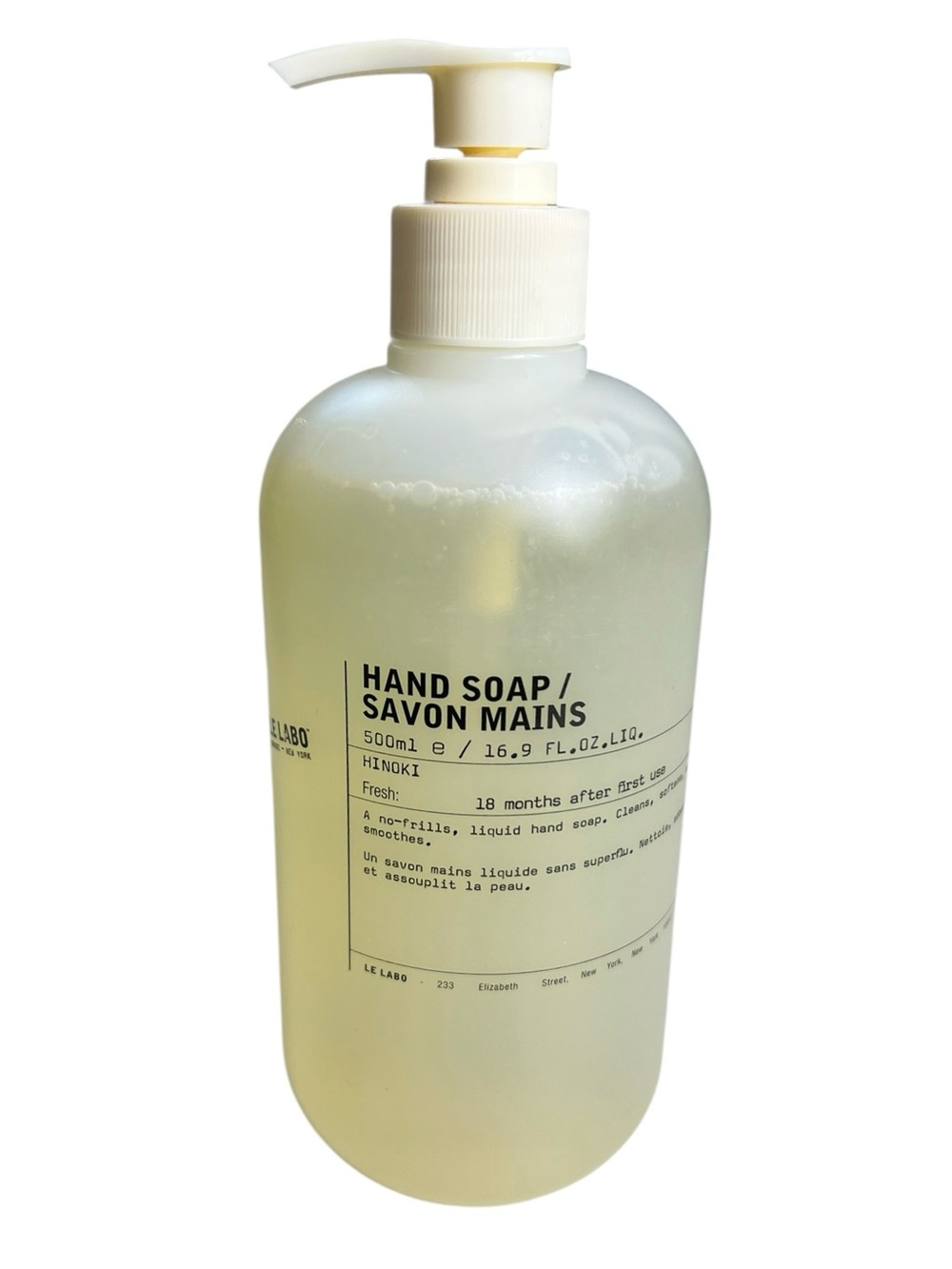 Le Labo Hinoki Hand Soap 16.9 oz 500ml New Luxury Hand Wash Bathroom Decor